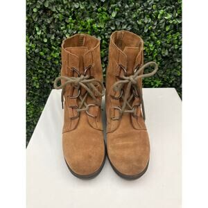 Sorel Wedge Ankle Boot Leather Lace up, Women’s Size 5